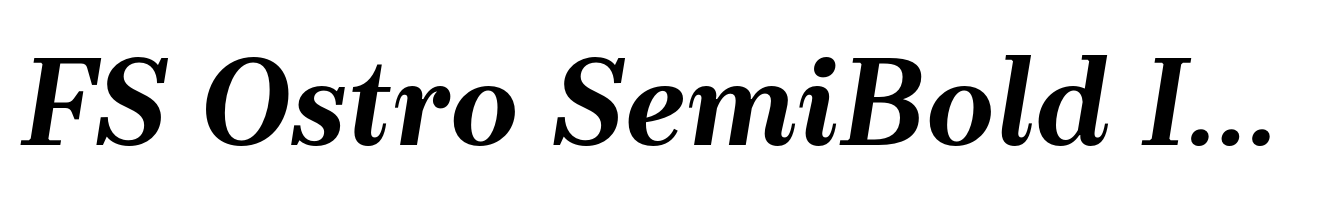 FS Ostro SemiBold Italic
